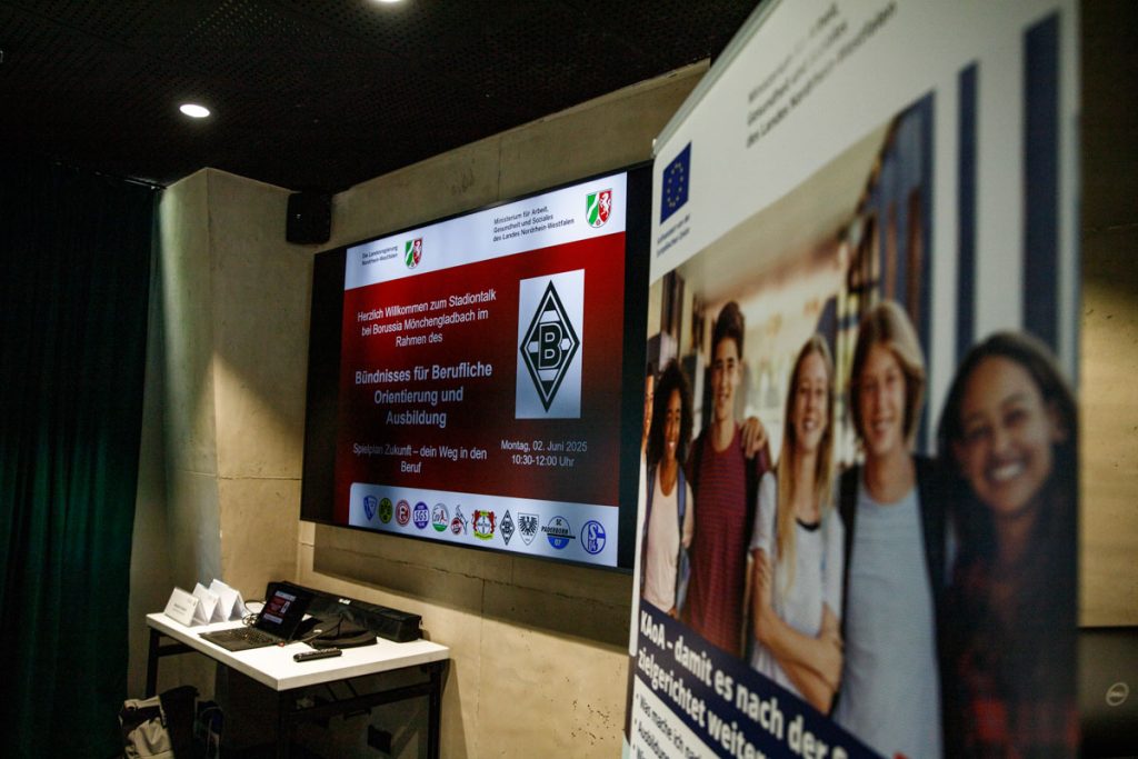 Stadiontalk Berufliche Orientierung am 02.05.2025 im Borussia Park.