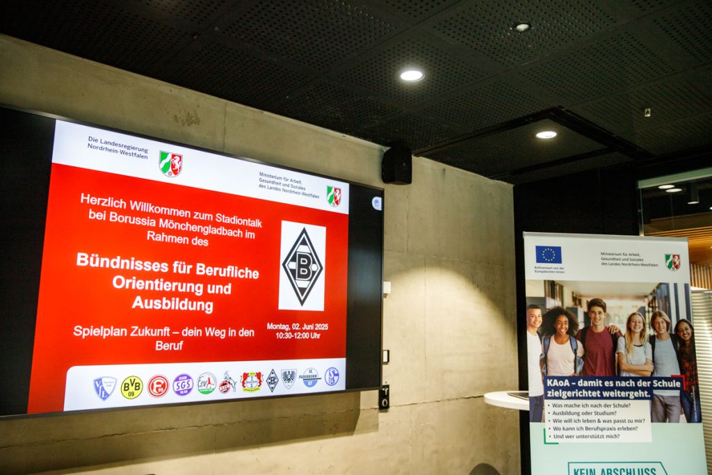 Stadiontalk Berufliche Orientierung am 02.05.2025 im Borussia Park.